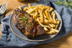 Homemade Rosemary Steak and French Fries