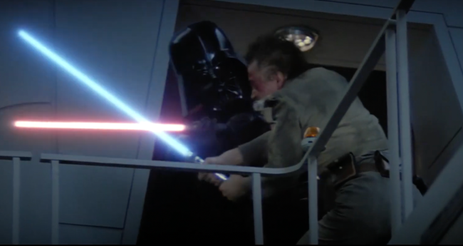 The Empire Strikes Back lightsaber duel
