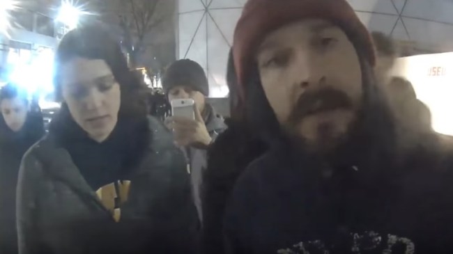 Shia Labeouf gets arrested at He Will Not Divide Us
