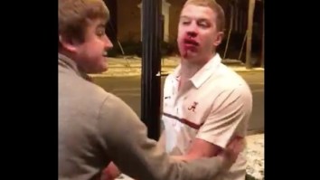 Please Listen To This Bloodied Alabama Fan’s Case On Why Should Be Let Into The Bar After Being Slugged In The Face