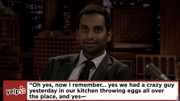 Aziz Ansari And Jimmy Fallon Dramatically Reading Butthurt Yelp Reviews And Restaurant’s Responses Is Priceless
