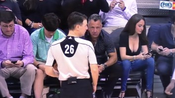 This Lady Showing Massive Cleavage At The Atlanta Hawks Game Made Everyone Forget About Basketball