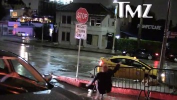 Celebrities Slipping, Sliding And EATING IT In The Rain At A Golden Globes After-Party Will Make You Smile