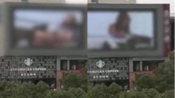 A Digital Billboard In China Broadcasted A Graphic Porn Movie