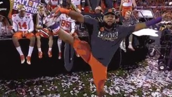 Clemson’s Christian Wilkins’ EPIC Celebration After Beating Alabama Might Be Greatest Of All Time