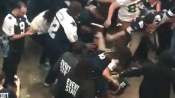 Cowboys Fights Packers Fan At Cowboys Stadium After Game