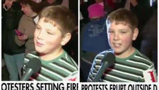 10-Year-Old Kid Protester In D.C. Has A Message For Trump: ‘Screw Our President’