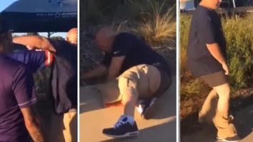 Cowboys Fan Gets Dropped By Giants Fan With One Punch During Tailgate Brawl