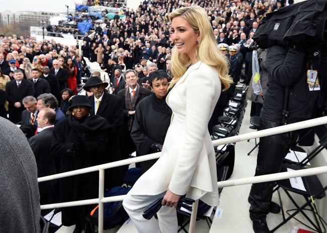 WASHINGTON, DC - JANUARY 20: Ivanka Trump arrives for the Presidential Inauguration of her father Donald Trump at the US Capitol on January 20, 2017 in Washington, DC. Donald J. Trump will become the 45th president of the United States today. (Photo by Saul Loeb - Pool/Getty Images)