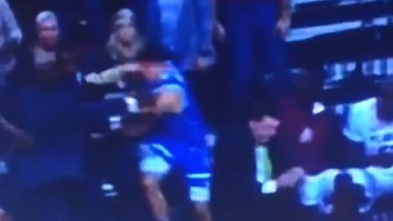 Duke’s Grayson Allen Appears To Shove FSU Coach To The Ground On Sideline After Diving For Ball