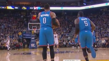 Russell Westbrook Forgets The Rules Of Basketball And Takes Six Steps In The Most Obvious Travel Of All-Time