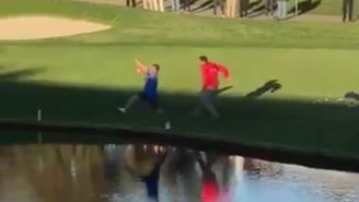 Love This Fan Evading PGA Tour Security To Jump In A Pond At The Farmers Insurance Open