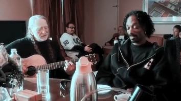 Snoop Dogg Gives Willie Nelson The Exact Christmas Sweater You Would Think Snoop Dogg Would Give Willie Nelson