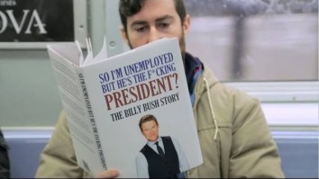 Comedian Takes Fake Books On The NYC Subway To Troll New Yorkers About Donald Trump