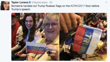 Donald Trump Fanboys Spotted Waving Russian Flags At CPAC