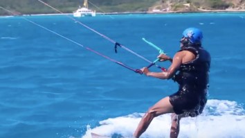 Richard Branson And Barack Obama Had A KiteBoarding Contest To See Who Could Stay Up On The Board Longer
