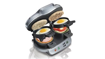Why Make One When You Can Make Two? This Dual Breakfast Sandwich Maker Is Under $25 Right Now