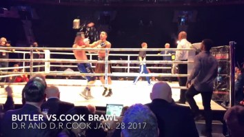 Boxer Wins Fight Only To Get Knocked The F*ck Out When Someone Throws A Bucket Of Ice Into The Ring