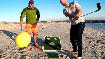 Some Bro Genius Created An Epic New Party Game That Combines Cornhole And Golf
