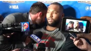 Is This The Exact Moment DeMarcus Cousins Learned That He Was Being Traded To The Pelicans?