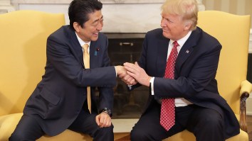 Donald Trump Shook The Japanese Prime Minister’s Hand For A Painfully Awkward 19 Seconds, PM Rolls Eyes After