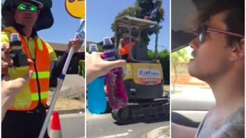 I Love These Aussie Bros Who Handed Out Ice Cold Powerades To Road Construction Workers