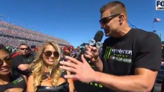 Gronk Couldn’t Help Himself And Made A ’69’ Joke While Interviewing One Of The Hot ‘Monster’ Girls At Daytona 500