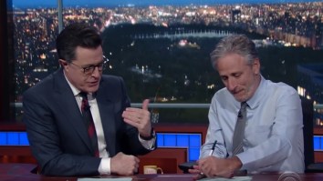 Jon Stewart Made A Surprise Appearance On ‘Colbert’ With A Message For The Media: ‘Get Your Groove Back’