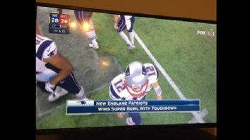 Dumb Falcons Fan Thinks On-Screen Graphic Proves Super Bowl Was Fixed For The Patriots