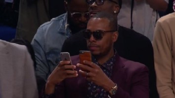 The Internet Mocked Paul Pierce’s Two Phone Setup At NBA Dunk Contest