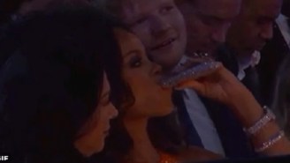 Rihanna Busted Out A Bedazzled Flask And Was Getting Hammered At The Grammys