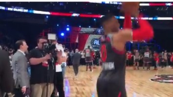 Russell Westbrook Ditched His Team And Warmed Up On Opposite End Of Court Away From Kevin Durant Before All-Star Game