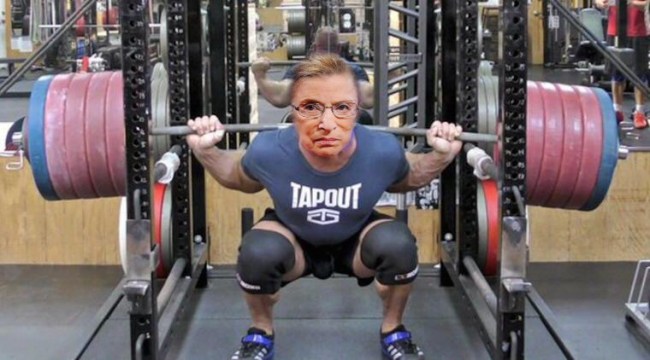 Ruth Bader Ginsburg Working Out
