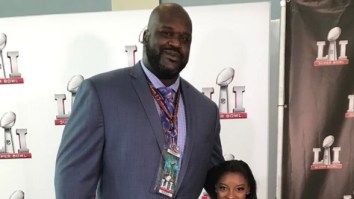 This Picture Of 7’1” Shaquille O’Neal Standing Next To 4’9” Simone Biles Looks Like It’s Photoshopped