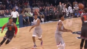 Kevin Durant And Russell Westbrook Team Up For Alley-Oop At All-Star Game And Celebrate With Each Other On The Sidelines