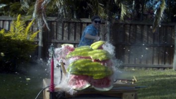 Dude Drops A Watermelon Onto 20,000-Volt Capacitor To Prove That SCIENCE IS BADASS