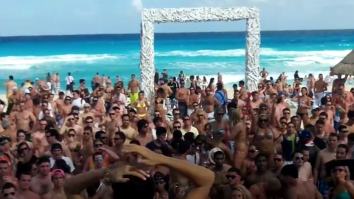 Tone-Deaf Spring Breakers Chant ‘Build That Wall’ While Partying In Mexico