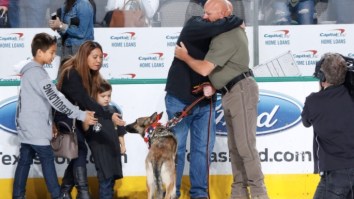 Dallas Stars Present A US Army Green Beret With A K9 Service Dog In The Best Way Possible