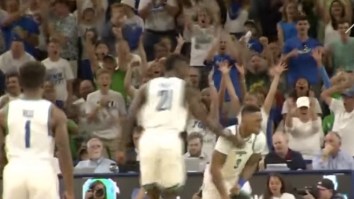 FGCU Player Throws Earth Shattering Slam Dunk That Shuts Down The Shot Clock And Stops The Game