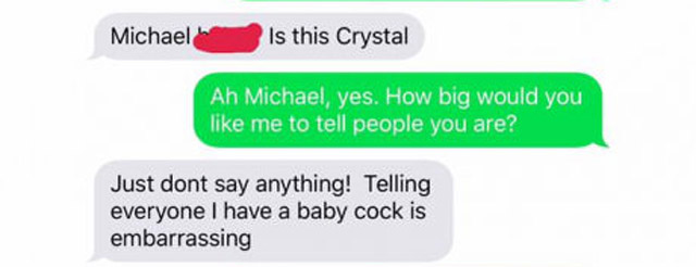 guy trolled texts wrong number penis 
