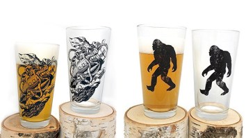 Celebrate The Mysteries Of Life With Big Foot And The Kraken Pint Glasses