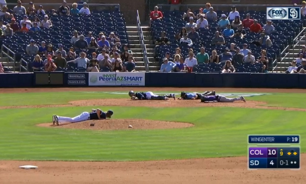 mlb-players-hit-the-deck-when-a-swarm-of-bees-attacked-the-field-in-the