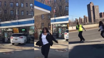 NYC Woman Crashes Car Through Gas Station Windows, Goes POSTAL On People Filming