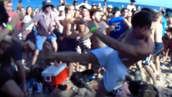 Spring Break Free-For-All Donnybrook Erupts On The Beach