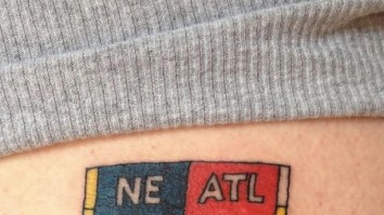 New England Patriots Hater Doesn’t Realize That His Ass Tattoo Is Actually Complimenting Them