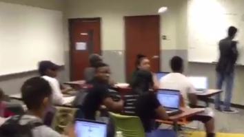 Students Execute Tremendous No-Look Trick Shot In Class For March Madness