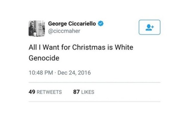 George Ciccariello Twitter White Christmas