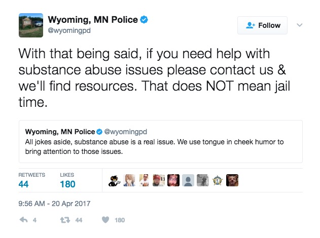 420 Tweet Wyoming PD