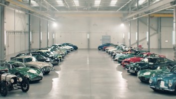 Here’s $84 Million Worth Of Aston Martin Cars Doing Donuts Inside A Secret Warehouse