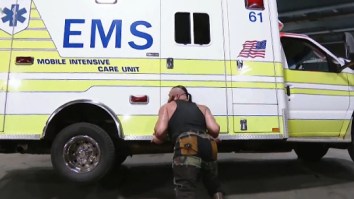 Braun Strowman Flips Over Roman Reigns’ Ambulance On Raw